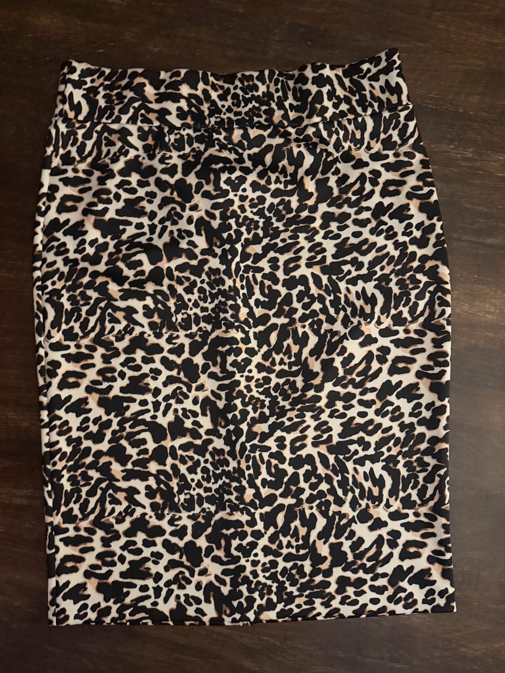 Eloquii Leopard Print Stretch Pencil Skirt Size 16 Scuba Knit Animal Print Midi